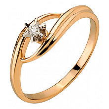 Золота каблучка з діамантом (01-200590135)