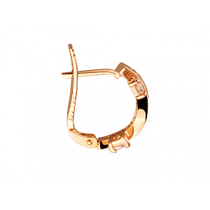 Золоті сережки з фіанітом (цирконієм куб.) (01-200606435) фотографія