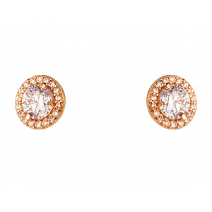 Золоті сережки з фіанітом (цирконієм куб.) (01-200627435) фотографія