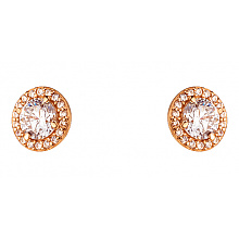 Золоті сережки з фіанітом (цирконієм куб.) (01-200627435)