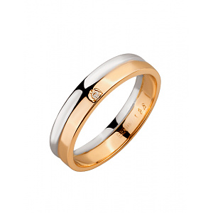 Золота каблучка з діамантом (01-200633435) фотографія