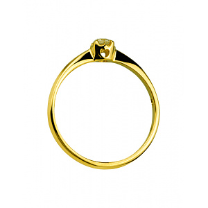 Золотое кольцо с бриллиантом (01-200742435) фотография