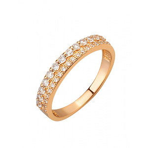 Золотое кольцо с фианитом (цирконием куб.) (01-200761535) фотография