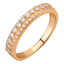 Золотое кольцо с фианитом (цирконием куб.) (01-200761535)