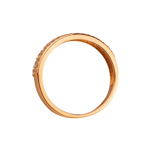 Золотое кольцо с фианитом (цирконием куб.) (01-200761535) фотография