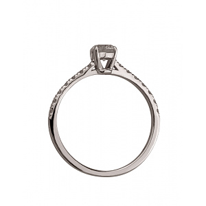 Золота каблучка з діамантами (01-200766235) фотографія