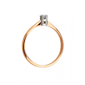 Золота каблучка з діамантом (01-200781035) фотографія