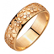 Золота обручка з діамантами (01-200805835)