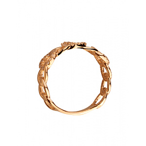 Золота каблучка з фіанітом (цирконієм куб.) (01-200807535) фотографія