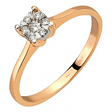 Золотое кольцо с бриллиантами (01-200819335)