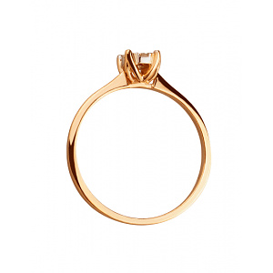 Золотое кольцо с бриллиантами (01-200819335) фотография