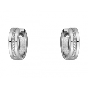 Золотые серьги с фианитом (цирконием куб.) (01-200841835) фотография