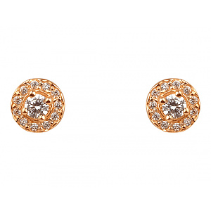 Золоті сережки з фіанітом (цирконієм куб.) (01-200845135) фотографія