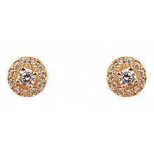 Золоті сережки з фіанітом (цирконієм куб.) (01-200845135)