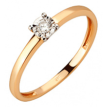 Золота каблучка з діамантом (01-200858135)