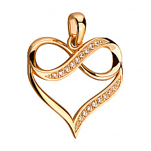 Золотий кулон з фіанітами (кубічним цирконієм) (1б_п-276)