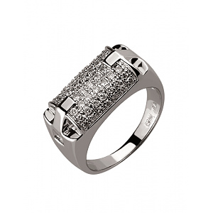 Золотое  кольцо с бриллиантами (01-18922036) фотография