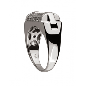 Золотое  кольцо с бриллиантами (01-18922036) фотография