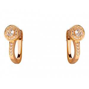 Золотые серьги с цирконием куб. (01-200104736) картинка Золотые серьги с цирконием куб. (01-200104736) фотография