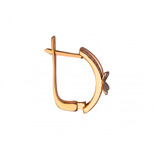 Золотые серьги с цирконием куб. (01-200202536) фотография