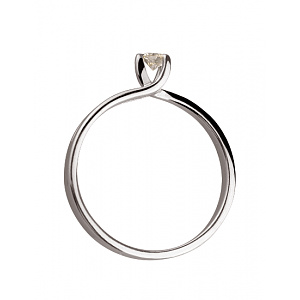 Золотое  кольцо с бриллиантом (01-200365436) фотография