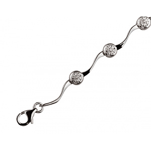 Золотой  браслет с бриллиантами (01-200374236) фотография