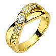 Золотое  кольцо с бриллиантами 01-200381536 фотография 1