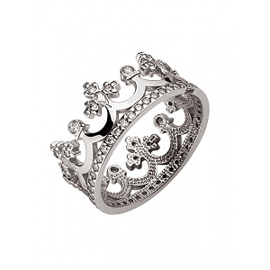 Золотое кольцо с цирконием куб. (01-200383736) фотография