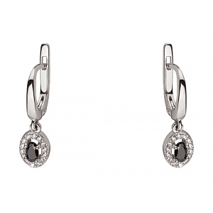 Золотые серьги с цирконием куб. (01-200388336) фотография