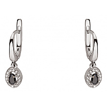 Золотые серьги с цирконием куб. (01-200388336)