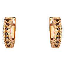 Золоті сережки з фіанітом (цирконієм куб.) (01-200404836)