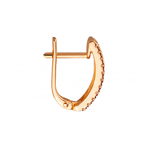 Золоті сережки з фіанітом (цирконієм куб.) (01-200404836) фотографія