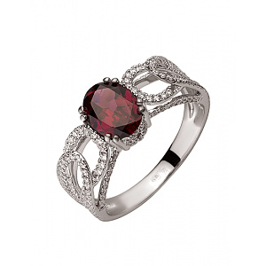 Золота каблучка з діамантами (01-200449136) фотографія