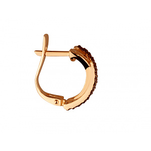 Золотые серьги с цирконием куб. (01-200468436) фотография