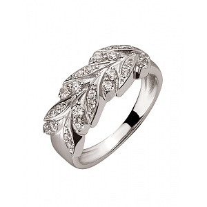 Золотое кольцо с цирконием куб. (01-200468536) фотография