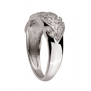 Золотое кольцо с цирконием куб. (01-200468536) фотография