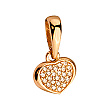 Золотой кулон с цирконием куб. 01-200535136 фотография 1