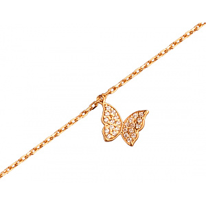 Золотой браслет с цирконием куб. (01-200542736) фотография