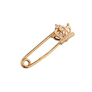 Золотая булавка с цирконием куб. (01-200547236) фотография