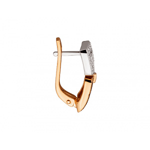 Золотые серьги с цирконием куб. (01-200559636) фотография