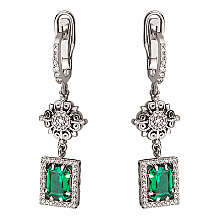 Золотые серьги с бриллиантами (01-200749336)