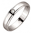 Золотое  обручальное кольцо  с бриллиантом 01-200884636 фотография 1