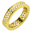 Золотое  обручальное кольцо  с бриллиантами 01-200896236 фотография 1