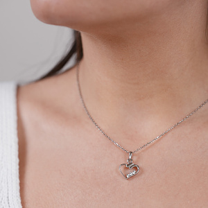 Золотий кулон з фіанітами (2п-045) картинка Золотий кулон з фіанітами (2п-045) фотографія