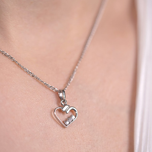 Золотий кулон з фіанітами (2п-045) картинка Золотий кулон з фіанітами (2п-045) фотографія