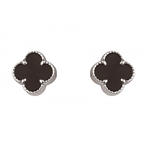 Золотые серьги с агатами (2б_с-290) фотография