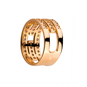 Золотое кольцо с цирконием куб. (01-19071737) фотография