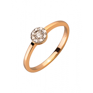 Золотое кольцо с бриллиантами (01-200264737) фотография