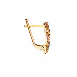 Золотые серьги с цирконием куб. (01-200381537) фотография