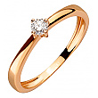 Золотое кольцо с бриллиантом 01-200408137 фотография 1
